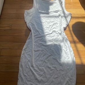 White form fitting dress